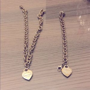 Tiffany&Co. bracelet and necklace heart tags